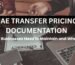 UAE Transfer Pricing Documentation — reviewing a contract and calculator across a desk, with the LAKS Partners logo
